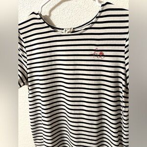 Mo:vint Embroidered Striped T-Shirt